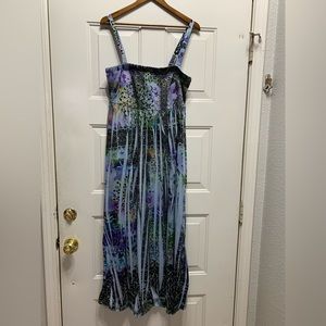 Style & Co., size 1X, light blue with black and a lot of other colors